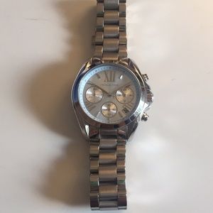 Michael Kors silver and blue watch